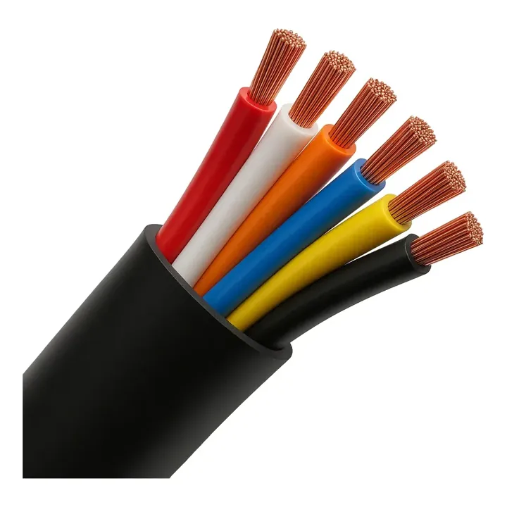 Cable tipo taller Unimio 2x1,5 mm² con conductores marrón y azul