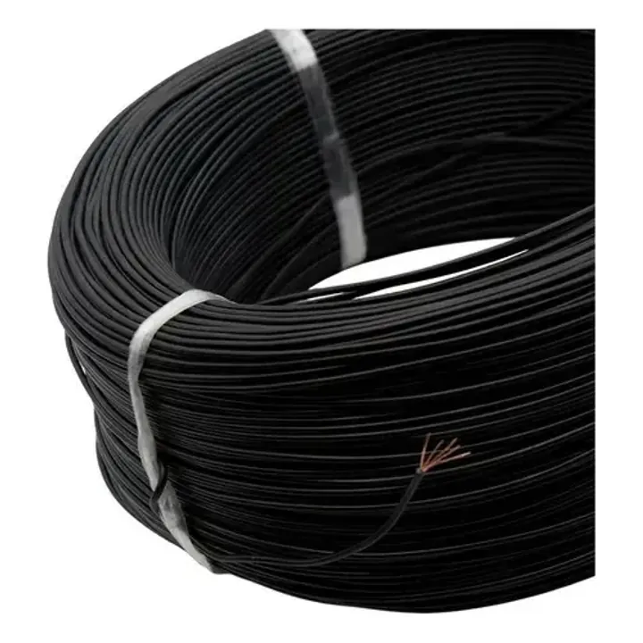 Rollo de cable unipolar negro para electrónica