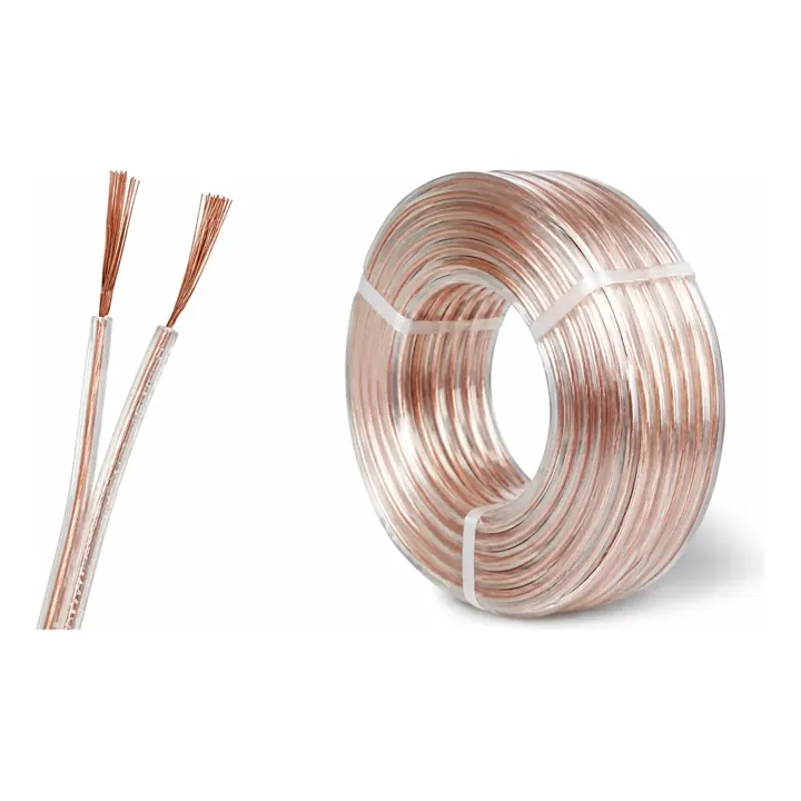 Cable cristal transparente Unimio con el cobre a la vista